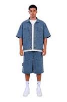 VELTRANO Ensemble Urbain Bleu Blitch