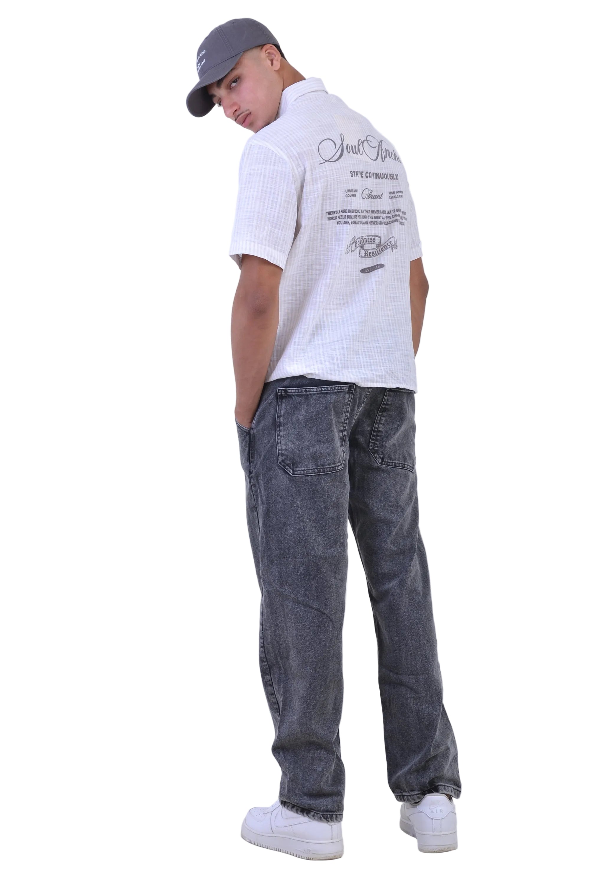 Jean Baggy Classique VELTRANO gris snow