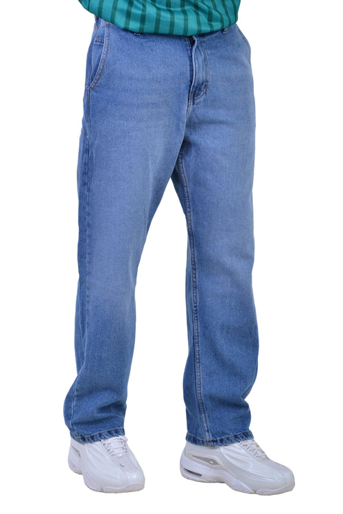 Jean Baggy Classique VELTRANO Bleu double stone