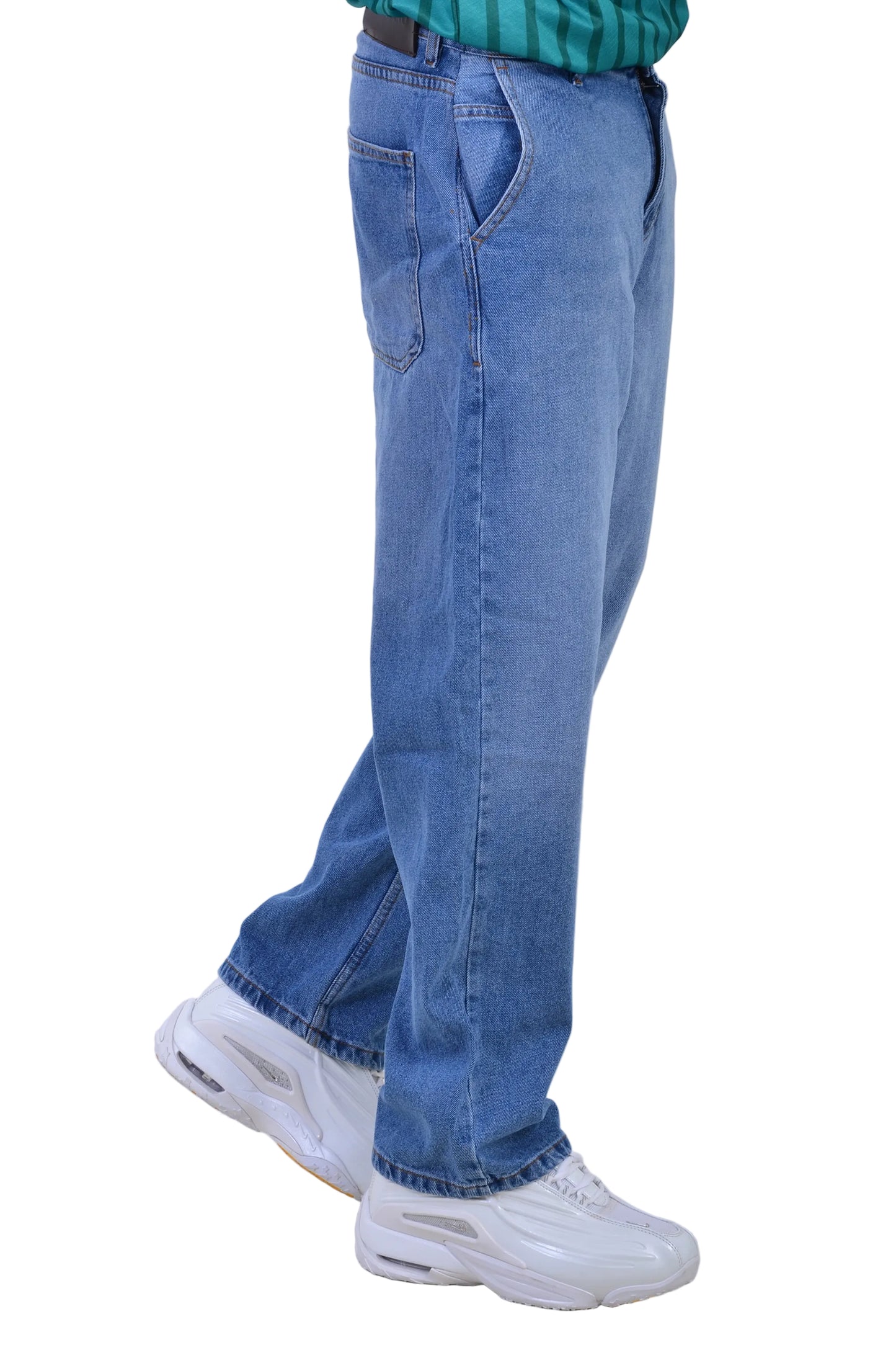 Jean Baggy Classique VELTRANO Bleu double stone