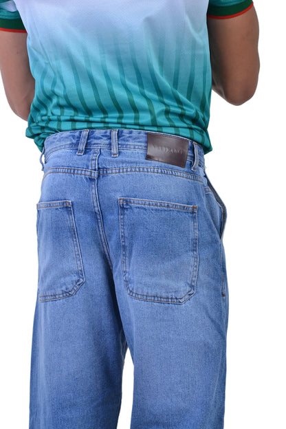 Jean Baggy Classique VELTRANO Bleu double stone